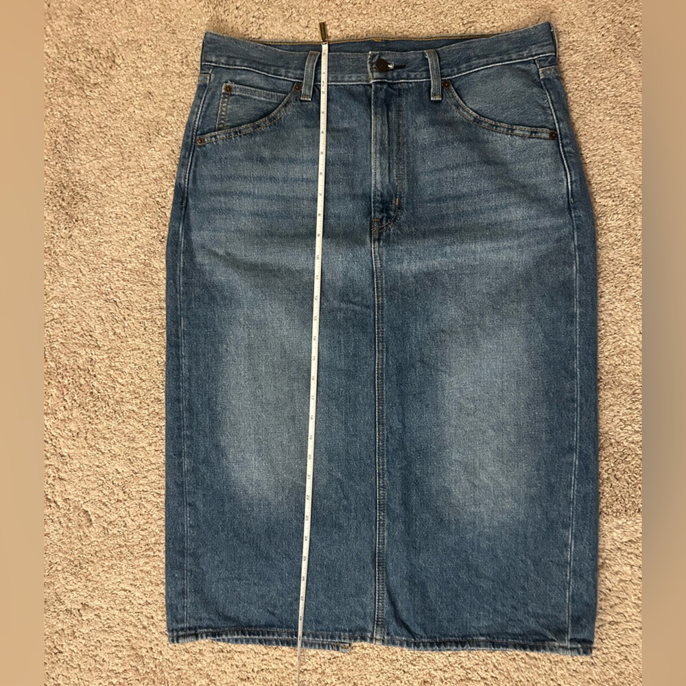 Levi's Blue Denim Pencil Skirt - Picture 4 of 9